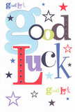 Every accent of this striking good luck card pulses with the uplifting energy of Waterloo: the words 'Good Luck' leap joyfully in a kaleidoscope of colour and font, their oversized pastel blue and vibrant reds, moss greens, and regal violets echoing the artistry and warmth found along the river walk. Scattered stars-deep navy, soft lavender, and pops of lemon-lime-add a sense of infinite possibility, floating across the clean white background much like the city lights reflected on the Thames at dusk. The ultra-smooth surface invites a gentle touch, bringing to mind the crisp edges of freshly cut card from local artists on Lower Marsh. Handing this to someone-whether wishing success on an audition at Southbank Centre or a new adventure abroad-feels like gifting a tangible piece of fresh hope, interwoven with Waterloo's unwavering sense of camaraderie and youthful optimism.